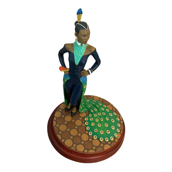 Thomas Blackshear Ebony Visions #1 Lady Peacock 1st Issue Figurine Lenox African - Picture 1 of 11